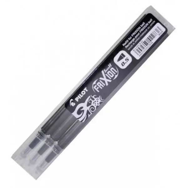 Náhradná náplň do gumovacieho rollera PILOT Frixion 0,5mm čierna 3ks