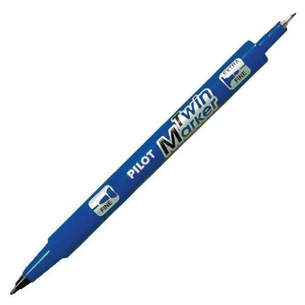Popisovač obojstranný PILOT Twin Marker BeGreen 05+03 mm modrý