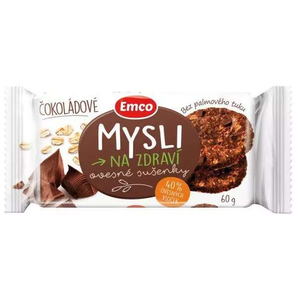 Ovsené sušienky MYSLI 60 g čokoládové