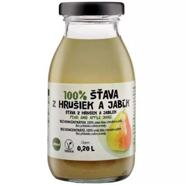 ZDRAVO šťava 100% hruškovo-jablková 10 x 0,2 ℓ NEVRATNÉ SKLO