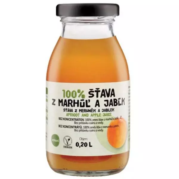 ZDRAVO šťava 100% marhuľovo-jablková 10 x 0,2 ℓ NEVRATNÉ SKLO