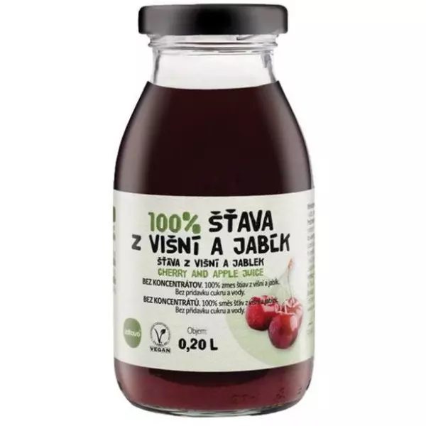 ZDRAVO šťava 100% višnovo-jablková 10 x 0,2 ℓ NEVRATNÉ SKLO