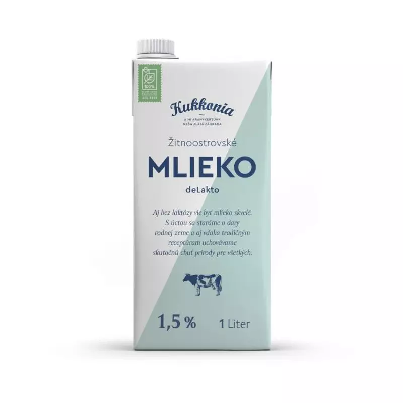 Trvanlivé mlieko Žitnoostrovské Kukkonia bezlaktózové 1,5% 1 ℓ Trvanlivé mlieko Žitnoostrovské Kukkonia bezlaktózové 1,5% 1 ℓ