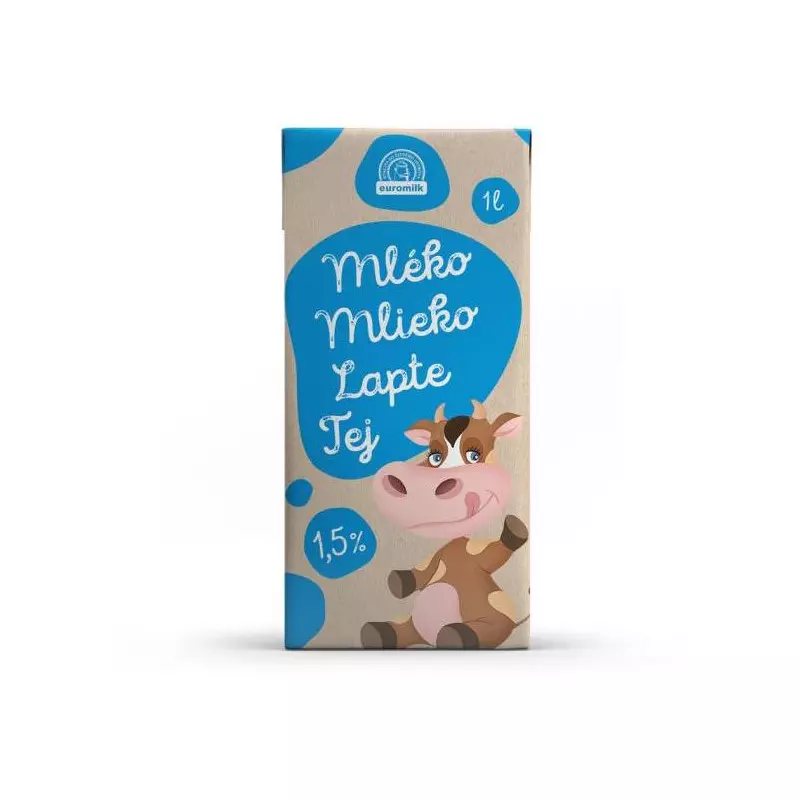 Trvanlivé mlieko Euromilk polotučné 1,5% 1 ℓ Trvanlivé mlieko Euromilk polotučné 1,5% 1 ℓ
