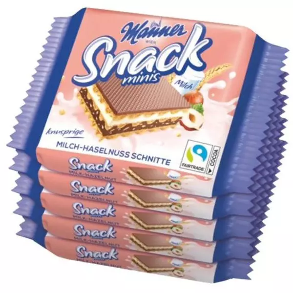 Oblátky Manner Snack Minis lieskovoorieškové 5 x 25 g