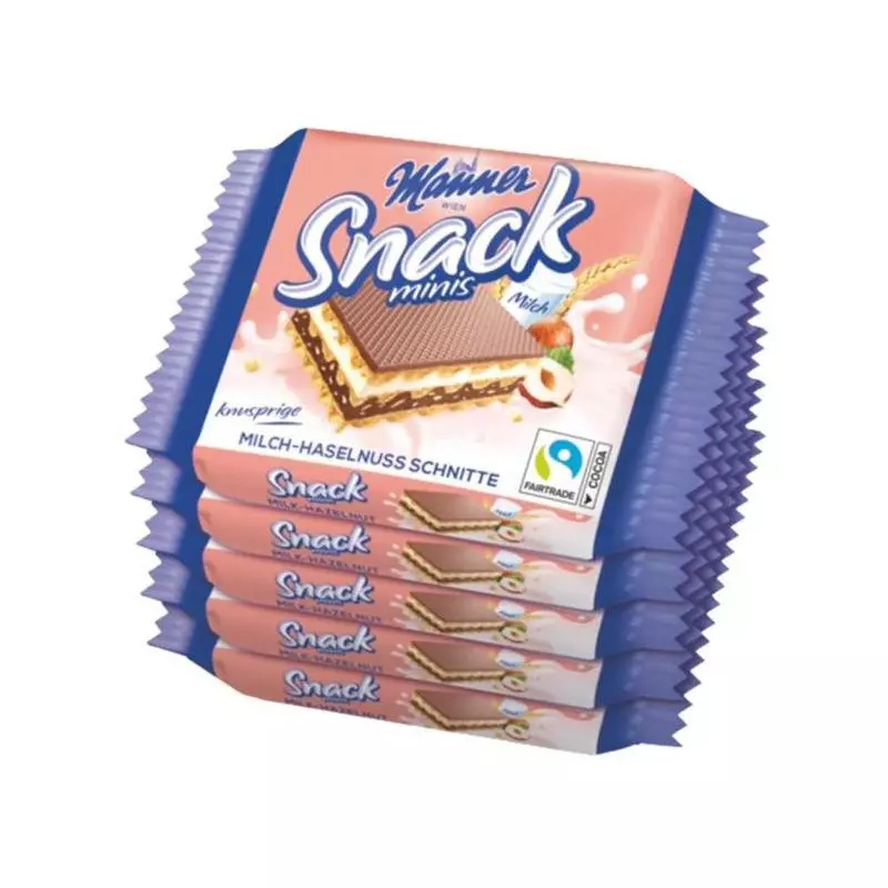 Oblátky Manner Snack Minis lieskovoorieškové 5 x 25 g Oblátky Manner Snack Minis lieskovoorieškové 5 x 25 g