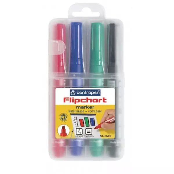 Sada popisovačov na flipchartové bloky Centropen 8560/4S