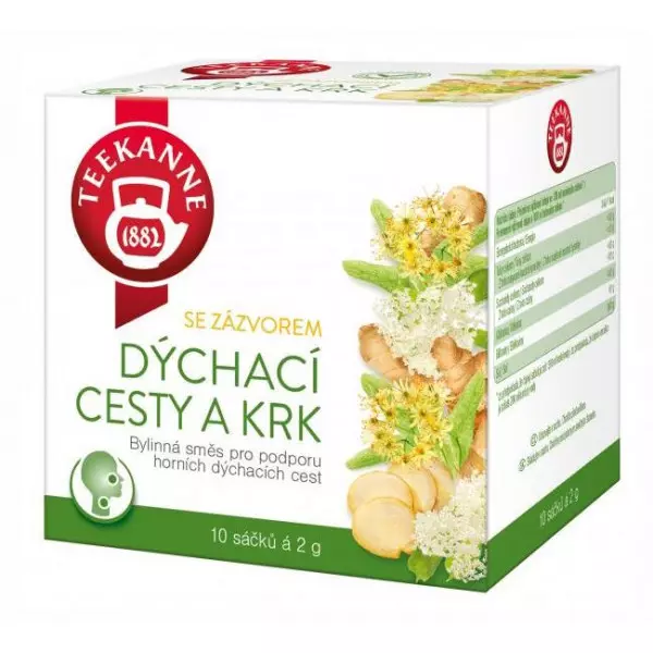 Čaj TEEKANNE hrdlo a dýchacie cesty so zázvorom HB 20 g