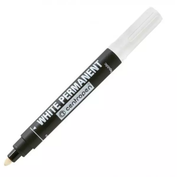 Permanentný popisovač Centropen 8586 biely