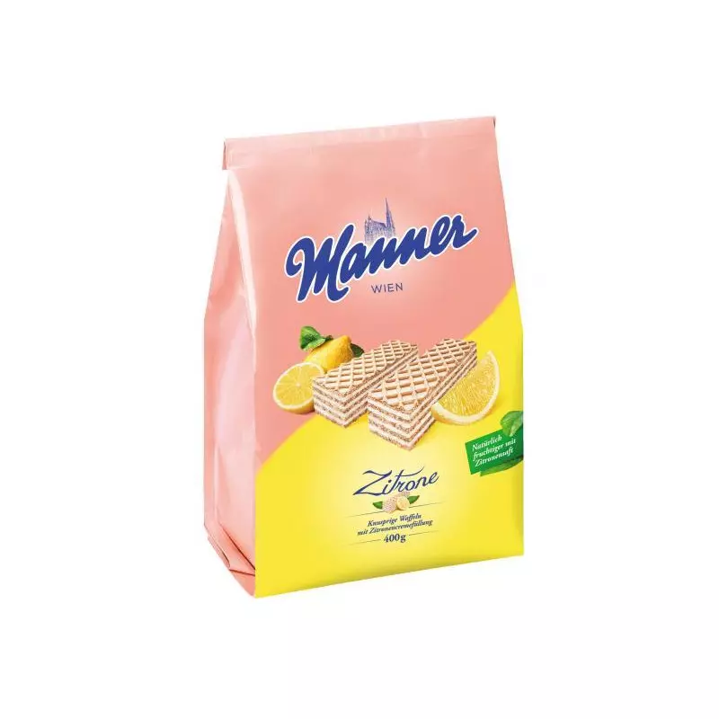 Oblátky Manner s citrónovým krémom 400 g Oblátky Manner s citrónovým krémom 400 g