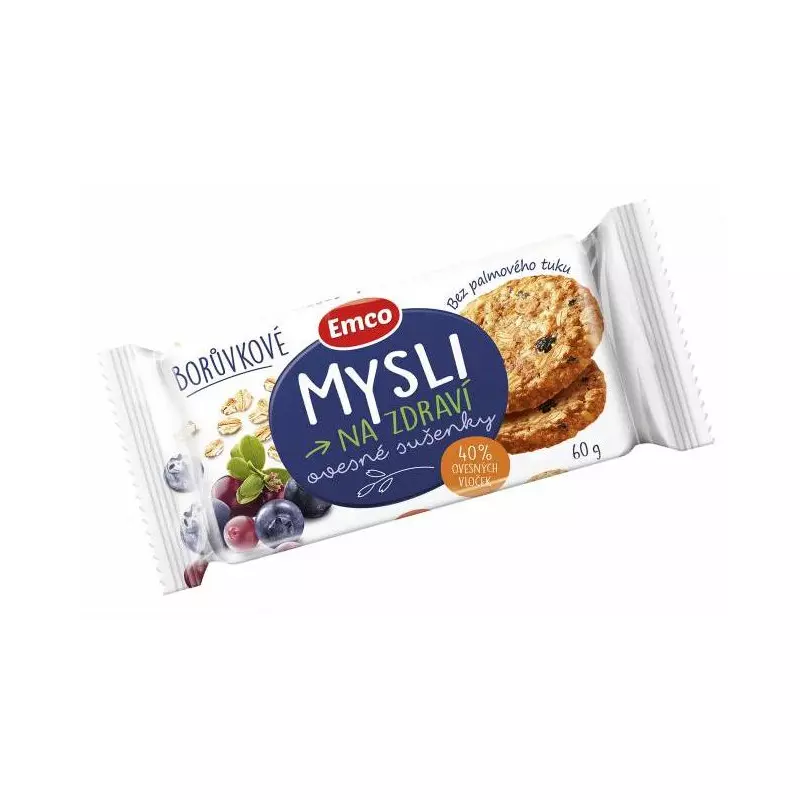 Ovsené sušienky MYSLI 60 g čučoriedkové Ovsené sušienky MYSLI 60 g čučoriedkové