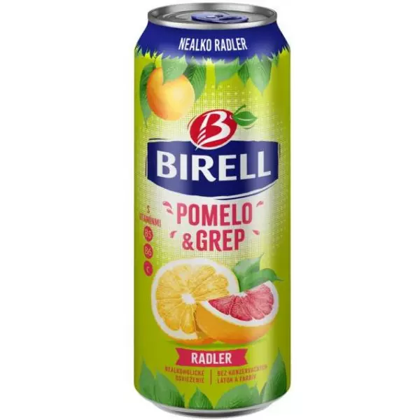 Pivo Birell nealko 24 x 0,5 ℓ Pomelo & Grep plechovka