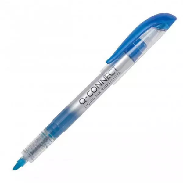 Zvýrazňovač Q-CONNECT Liquid Ink modrý