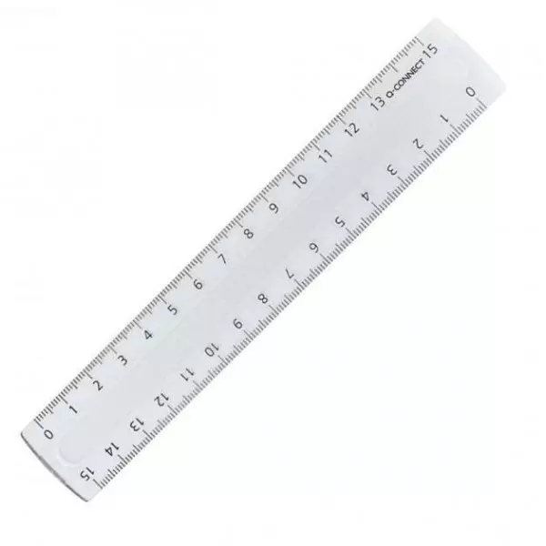 Pravítko Q-CONNECT 15cm transparentné
