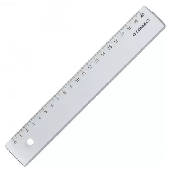 Pravítko Q-CONNECT 20cm transparentné
