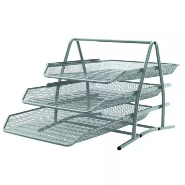 Drôtený stojan s 3 odkladačmi 350x275x278mm strieborný