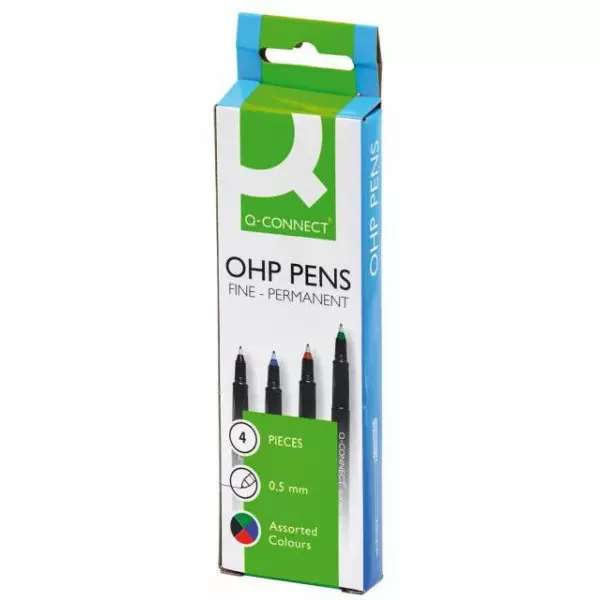 Sada permanentných popisovačov Q-CONNECT F 4S 0,5mm