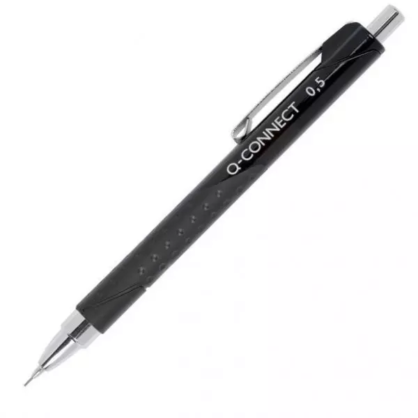 Mikroceruzka Q-CONNECT s kovovým mechanizmom 0,5mm čierna