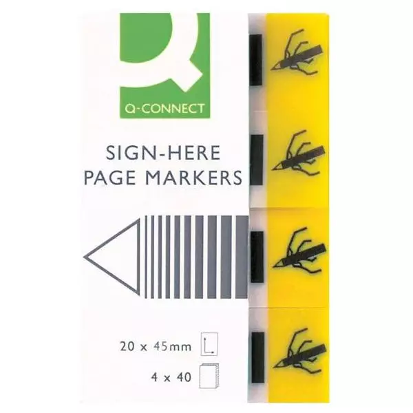 Záložky Q-CONNECT široké 20x45 ,4x40 `podpis`