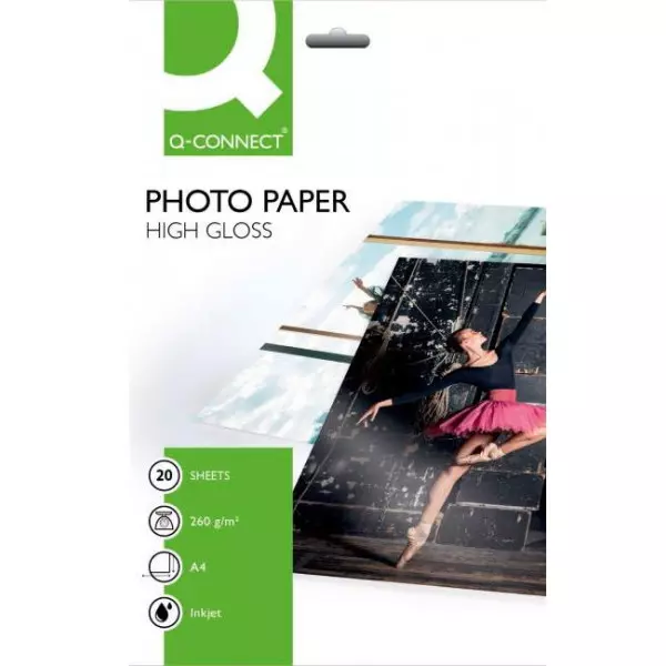 Fotopapier Q-CONNECT vysoký lesk, 260g, 20 hárkov