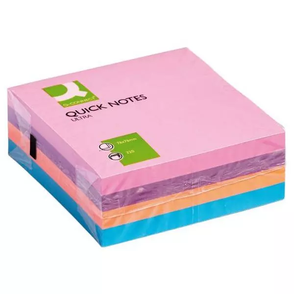 Bloček kocka Q-CONNECT 76x76mm 320l intenzívne farby