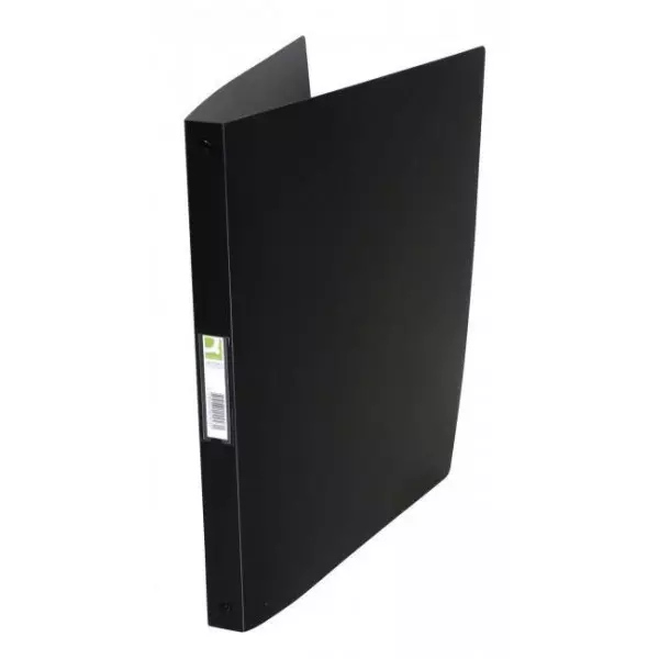 Zakladač 4-krúžkový Q-CONNECT celoplastový 1,6cm transparentný čierny