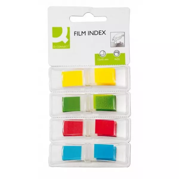 Záložky Q-CONNECT v zásobníku 12,5x43mm, 4x36l