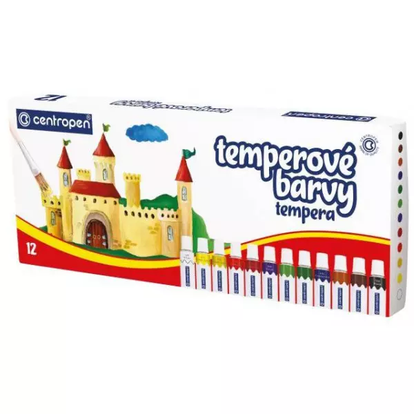 Temperové farby Centropen 12 farieb 12ml