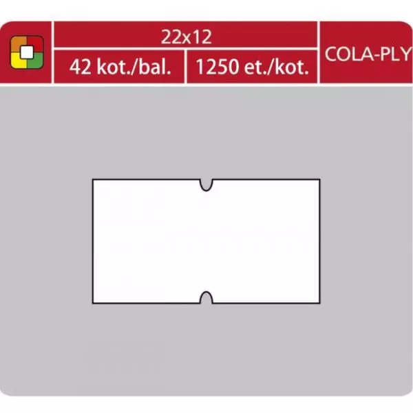 Etikety 22x12 pre 2212 cenovka biela