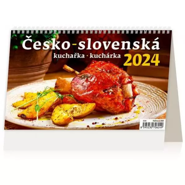 Stolový kalendár Slovensko špeciál Česko-slovenská kuchárka 2024