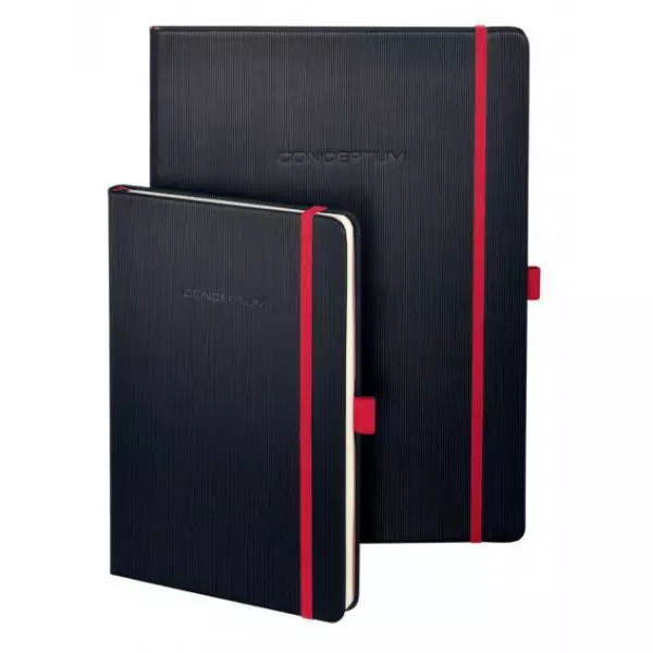 Zápisník CONCEPTUM Red Edition A5, linajkový čierno-červený