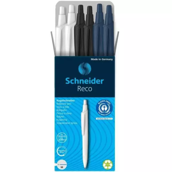 Sada guľôčkových peir Schneider Reco modrou náplňou 6ks