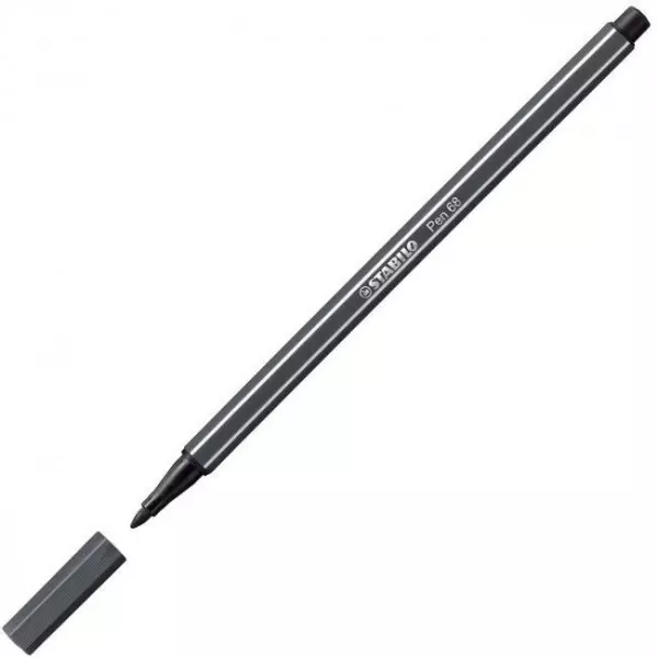 Popisovač STABILO Pen 68 čiernosivý