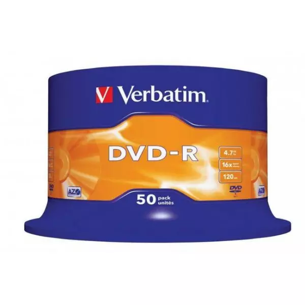 Verbatim DVD-R 16x 4,7GB cake 50 ks