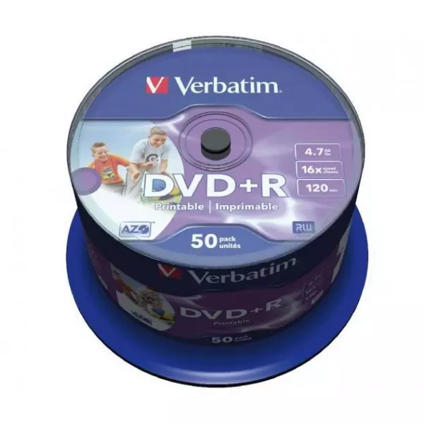 Verbatim DVD+R 16x 4,7GB cake 50 ks