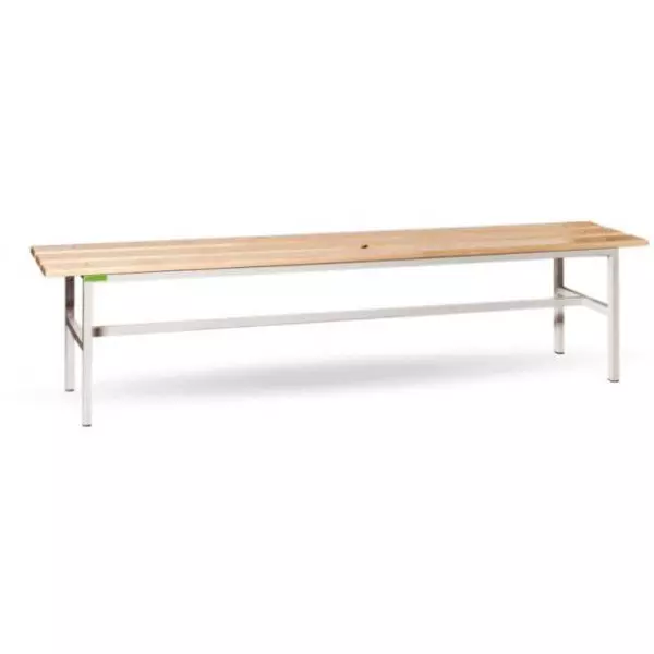 Šatníková lavica s dĺžkou 2 m, v.42 x š.200 x h.33cm, RAL7035 sivá, drevo lipa