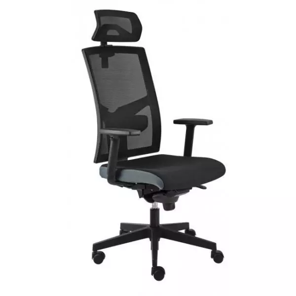 Kancelárska stolička GAME VIP SYN čierno/sivá (B8033) + PDH 3D + podrúčky P44
