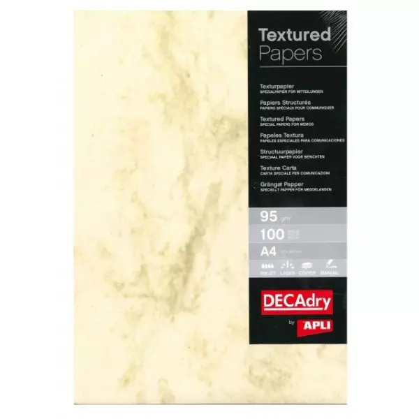 Štrukturovaný papier Mramor hnedá 95g 100 hárkov